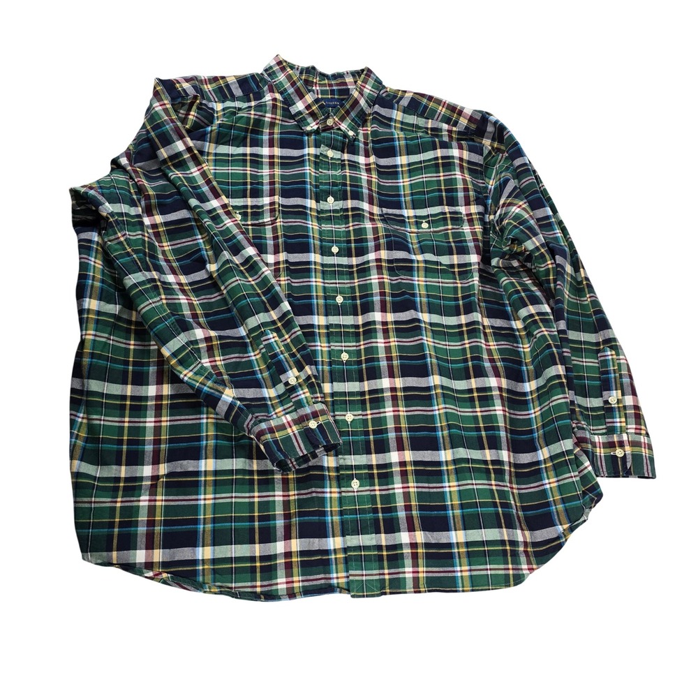 Ralph Lauren Men's Plaid Button‎ Down Shirt Long Sleeve Green Multi Size 4xb big